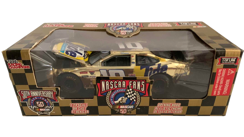 Photo 1 of NASCAR FANS 50TH ANNIVERSARY RICKY RUDD NUMBER 10 RACING CHAMPIONS 1/24 SCALE DIECAST STOCK CAR 1/1998