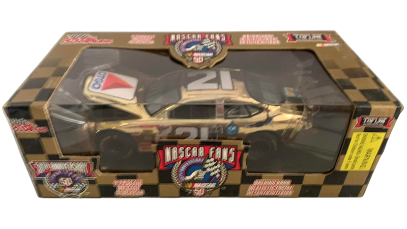 Photo 1 of NASCAR FANS 50TH ANNIVERSARY MICHAEL WALTRIP NUMBER 21 RACING CHAMPIONS 1/24 SCALE DIECAST STOCK CAR 1/1998