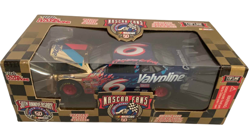 Photo 1 of NASCAR FANS 50TH ANNIVERSARY MARK MARTIN NUMBER 6 RACING CHAMPIONS 1/24 SCALE DIECAST STOCK CAR 1/1998