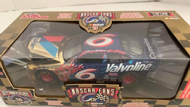 Photo 1 of NASCAR FANS 50TH ANNIVERSARY MARK MARTIN NUMBER 6 RACING CHAMPIONS 1/24 SCALE DIECAST STOCK CAR 1/1998