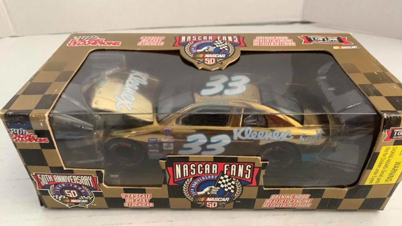 Photo 1 of NASCAR FANS 50TH ANNIVERSARY TIM FEDEWA NUMBER 33 RACING CHAMPIONS 1/24 SCALE DIECAST STOCK CAR 1/1998