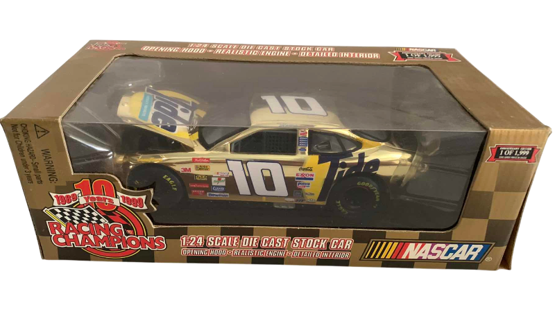 Photo 1 of NASCAR 10TH ANNIVERSARY RACING CHAMPIONS RICKY RUDD NUMBER 10 1/24 SCALE DIECAST STOCK CAR 1/1999