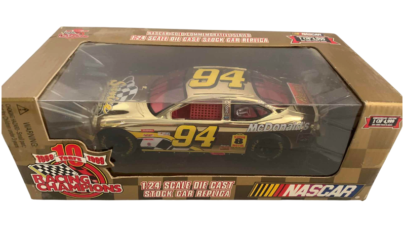 Photo 1 of NASCAR 10TH ANNIVERSARY RACING CHAMPIONS BILL ELLIOTT NUMBER 94 1/24 SCALE DIECAST STOCK CAR 1/4999