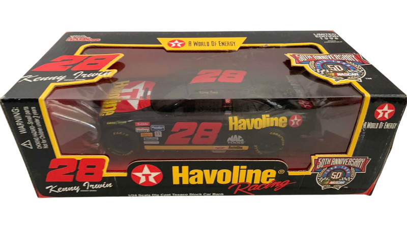 Photo 1 of NASCAR 50TH ANNIVERSARY HAVOLINE RACING KENNY IRWIN NUMBER 28 1/24 SCALE DIECAST STOCK CAR