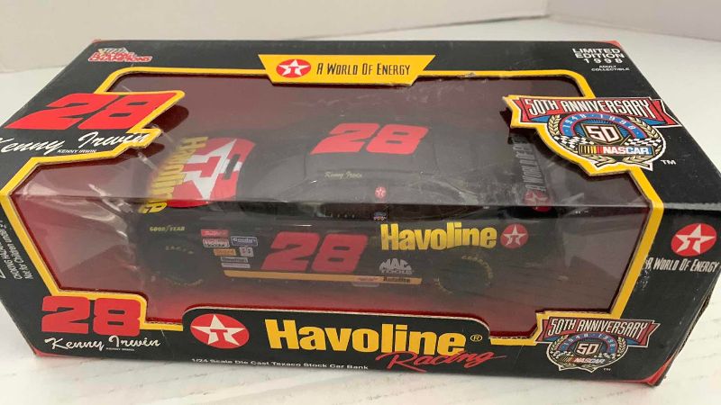 Photo 1 of NASCAR 50TH ANNIVERSARY HAVOLINE RACING KENNY IRWIN NUMBER 28 1/24 SCALE DIECAST STOCK CAR
