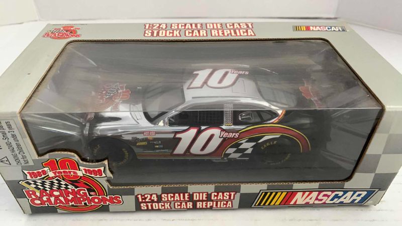 Photo 1 of NASCAR 10TH ANNIVERSARY RACING CHAMPIONS NUMBER 10 1/24 SCALE DIECAST STOCK CAR REPLICA
