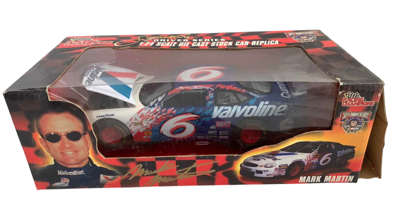 Photo 1 of NASCAR 50TH ANNIVERSARY RACING CHAMPIONS SIGNATURE DRIVER SERIES MARK MARTIN NUMBER 6 1/24TH SCALE DIECAST STOCK CAR REPLICA