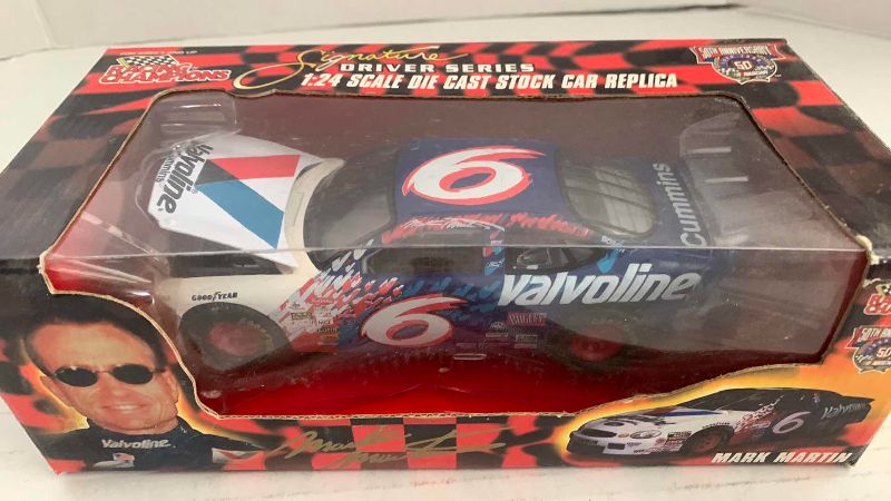 Photo 1 of NASCAR 50TH ANNIVERSARY RACING CHAMPIONS SIGNATURE DRIVER SERIES MARK MARTIN NUMBER 6 1/24TH SCALE DIECAST STOCK CAR REPLICA