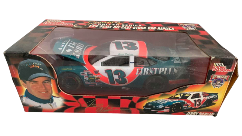 Photo 1 of NASCAR 50TH ANNIVERSARY RACING CHAMPIONS SIGNATURE DRIVER SERIES JERRY NADEAU NUMBER 13 1/24TH SCALE DIECAST STOCK CAR REPLICA