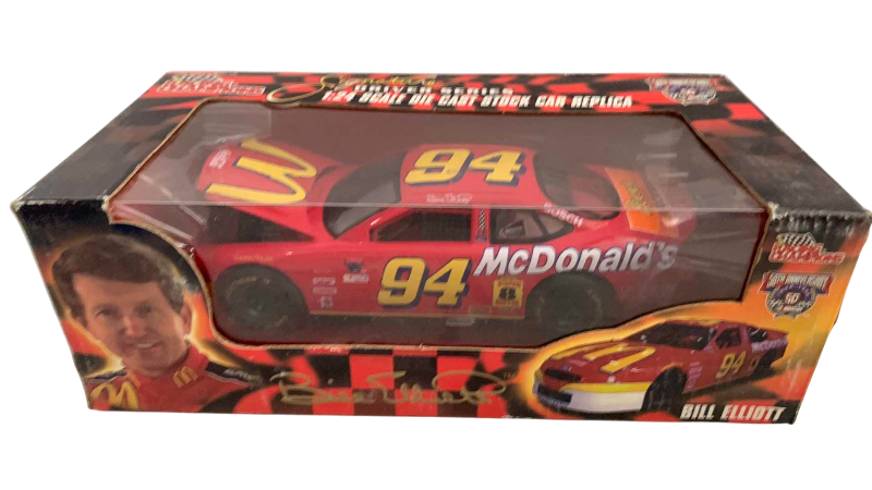 Photo 1 of NASCAR 50TH ANNIVERSARY RACING CHAMPIONS SIGNATURE DRIVER SERIES BILL ELLIOTT NUMBER 94 1/24TH SCALE DIECAST STOCK CAR REPLICA