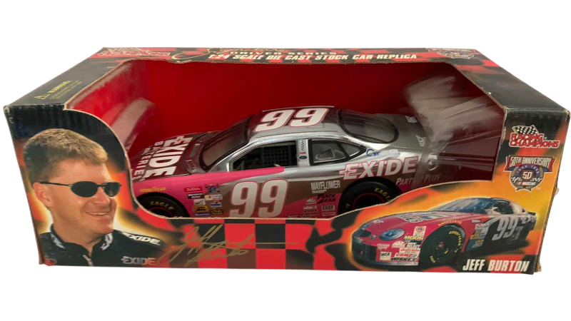 Photo 1 of NASCAR 50TH ANNIVERSARY RACING CHAMPIONS SIGNATURE DRIVER SERIES JEFF BURTON, NUMBER 99 1/24TH SCALE DIECAST STOCK CAR REPLICA