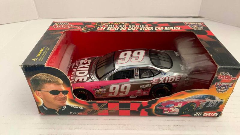 Photo 1 of NASCAR 50TH ANNIVERSARY RACING CHAMPIONS SIGNATURE DRIVER SERIES JEFF BURTON, NUMBER 99 1/24TH SCALE DIECAST STOCK CAR REPLICA