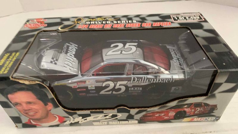 Photo 1 of NASCAR RACING CHAMPIONS 10TH ANNIVERSARY SIGNATURE DRIVER SERIES WALLY DALLENBACH NUMBER 25 1/24 SCALE DIECAST STOCK CAR REPLICA 1/2499