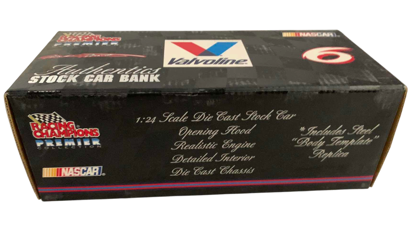 Photo 1 of NASCAR RACING CHAMPIONS PREMIER COLLECTION AUTHENTIC STOCK CAR BANK NUMBER SIX MARK MARTIN 1/24 SCALE