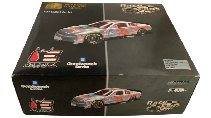 Photo 1 of NASCAR ACTION COLLECTIBLES RACE BANDS BROOKFIELD COLLECTORS GUILD DALE EARNHARDT 1/24 SCALE TWO CAR SET