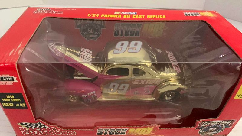 Photo 1 of NASCAR 50TH ANNIVERSARY, RACING CHAMPIONS STOCK RODS 1940 FORD COUPE ISSUE NUMBER 42 1/24 SCALE