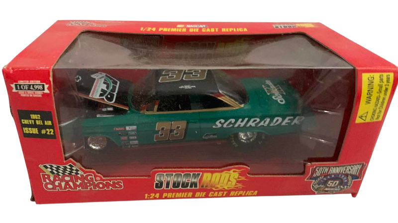 Photo 1 of NASCAR 50TH ANNIVERSARY RACING CHAMPIONS STOCK RODS 1962 CHEVY BELAIR ISSUE NUMBER 22 1/24 SCALE