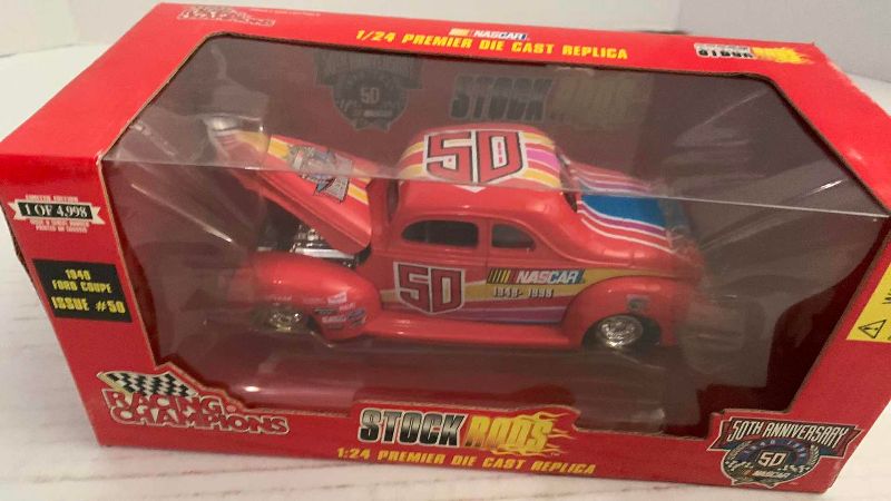 Photo 1 of NASCAR 50TH ANNIVERSARY RACING CHAMPIONS STOCK RODS 1940 FORD COUPE ISSUE NUMBER 50 1/24 SCALE
