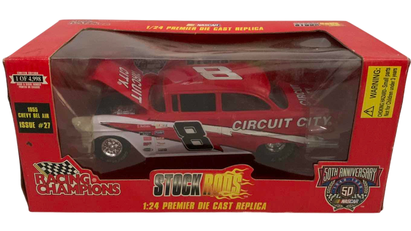 Photo 1 of NASCAR 50TH ANNIVERSARY RACING CHAMPIONS STOCK RODS 1955 CHEVY BELAIR ISSUE NUMBER 27 1/24 SCALE