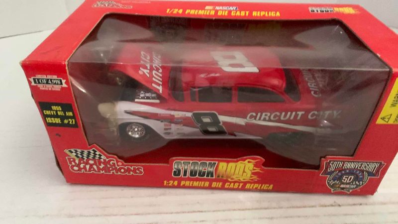 Photo 1 of NASCAR 50TH ANNIVERSARY RACING CHAMPIONS STOCK RODS 1955 CHEVY BELAIR ISSUE NUMBER 27 1/24 SCALE