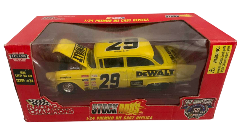 Photo 1 of NASCAR 50TH ANNIVERSARY RACING CHAMPIONS STOCK RODS 1955 CHEVY BELAIR ISSUE NUMBER 34 1/24 SCALE