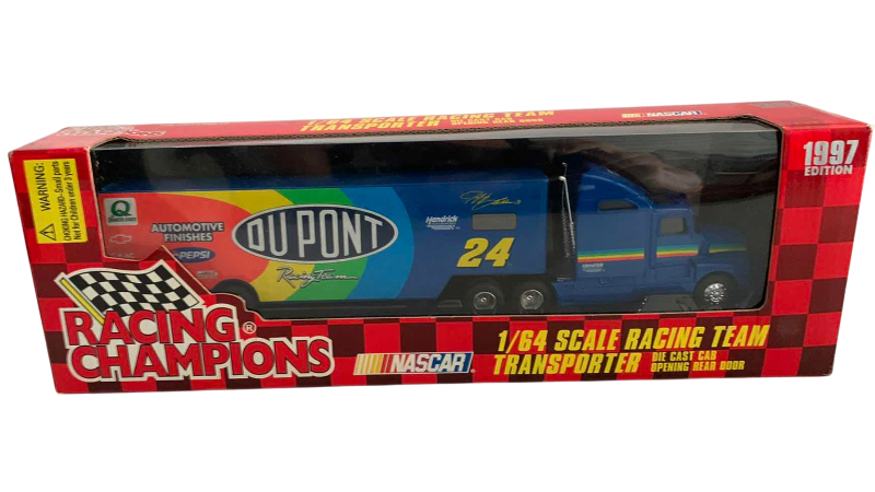 Photo 1 of NASCAR RACING CHAMPIONS 1997 1/64 SCALE RACING TEAM TRANSPORTER JEFF GORDON NUMBER 24