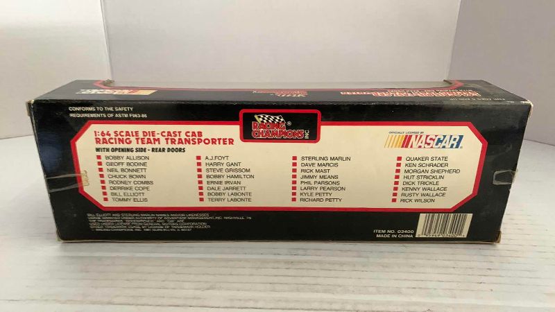 Photo 1 of NASCAR RACING CHAMPIONS 1/64 SCALE RACING TEAM TRANSPORTER CALE YARBOROUGH NUMBER 66