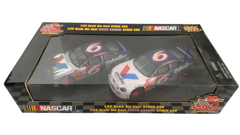 Photo 1 of NASCAR RACING CHAMPIONS 10TH ANNIVERSARY MARK MARTIN NUMBER 6 1/64 SCALE TRANSPORTER WITH 164 AND ONE 24 SCALE STOCK CAR 1/5000