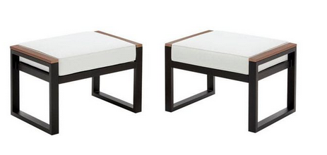 Photo 1 of HAMPTON BAY WEST PARK 2-OTTOMANS WHITE COLOR 36" X 21" H 17" MODEL 1003 459 858
