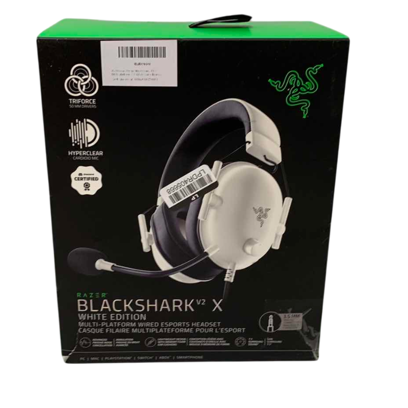 Photo 1 of RAZER BLACKSHARK V2 X WHITE EDITION WIRED HEADPHONES