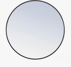 Photo 1 of ROUND BLACK CLASSIC ACCENT MIRROR 39” CIRCUMFERENCE