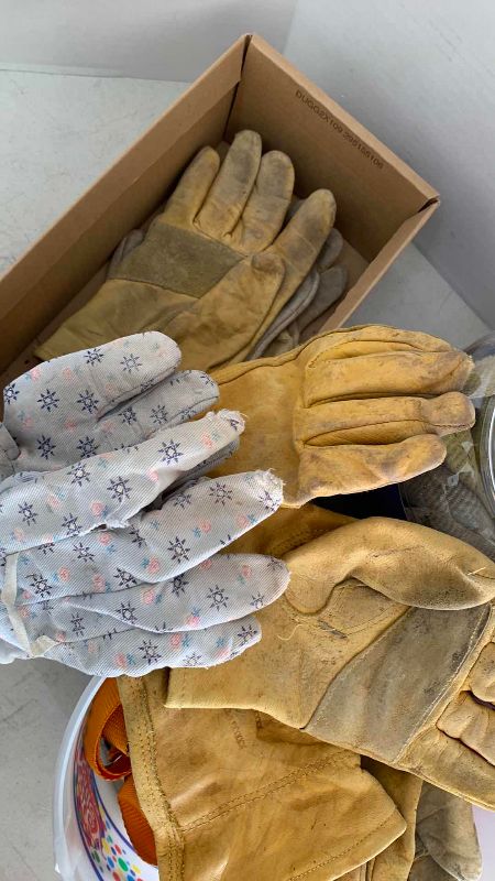 Photo 1 of WORK GLOVES AND RACHET TIE DOWNS