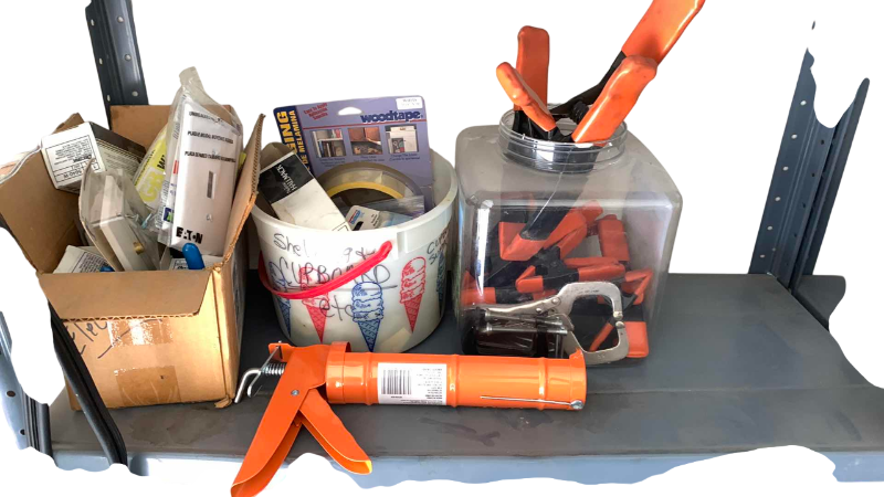 Photo 1 of CLAMPS AND HOUSEHOLD REPAIR ITEMS