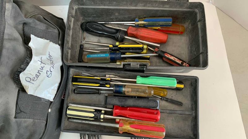 Photo 1 of SCREWDRIVERS, ALLEN WRENCHES, AND A TOOL BAG