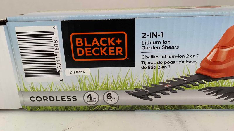 Photo 1 of BLACK AND DECKER 2-IN-1 LITHIUM ION GARDEN SHEARS