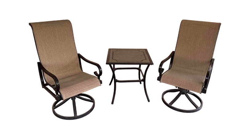 Photo 1 of 2-PATIO ROCKER SWIVEL CHAIRS AND A TABLE