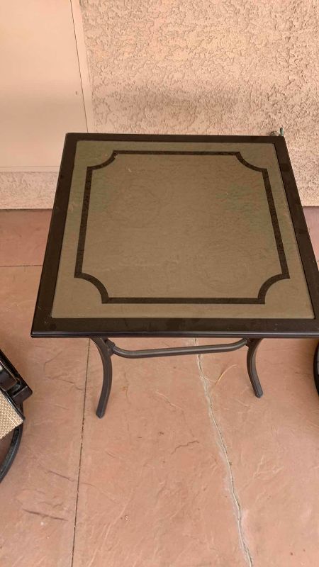 Photo 1 of 2-PATIO ROCKER SWIVEL CHAIRS AND A TABLE