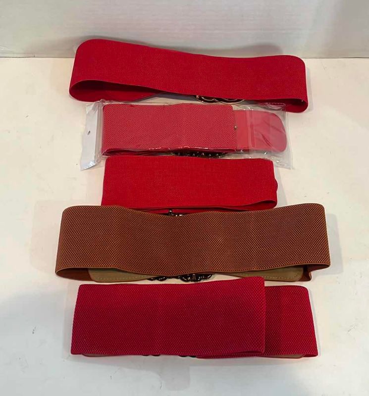 Photo 1 of 5- WOMEN'S DESIGNER INSPIRED LOGO THICK BELTS