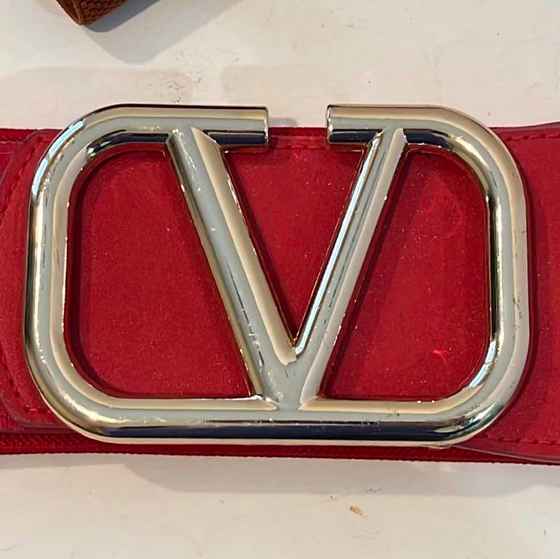 Photo 1 of 5- WOMEN'S DESIGNER INSPIRED LOGO THICK BELTS