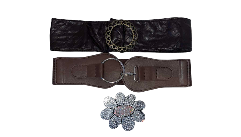 Photo 1 of 2-BELTS AND A BELT FLOWER BUCKLE
