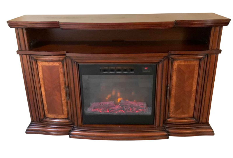 Photo 1 of ELECTRIC FIREPLACE MEDIA CONSOLE CHERRY FINISH EMITS HEAT 59” X 16” H 36”