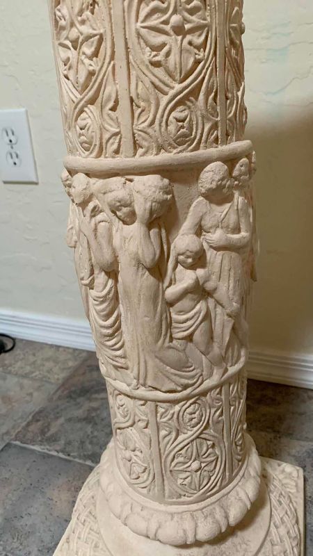Photo 1 of GREEK INSPIRED PEDESTAL PLANT STAND H 26”