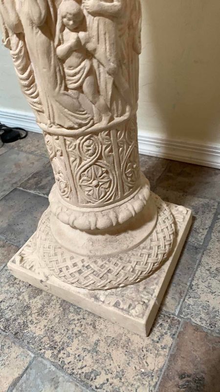 Photo 1 of GREEK INSPIRED PEDESTAL PLANT STAND H 26”