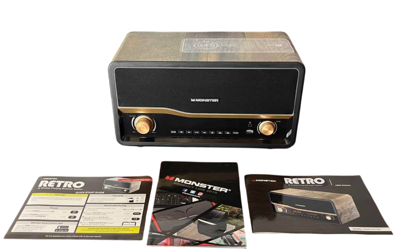 Photo 1 of MONSTER RETRO QI WIRELESS CHARGING BLUETOOTH SPEAKER