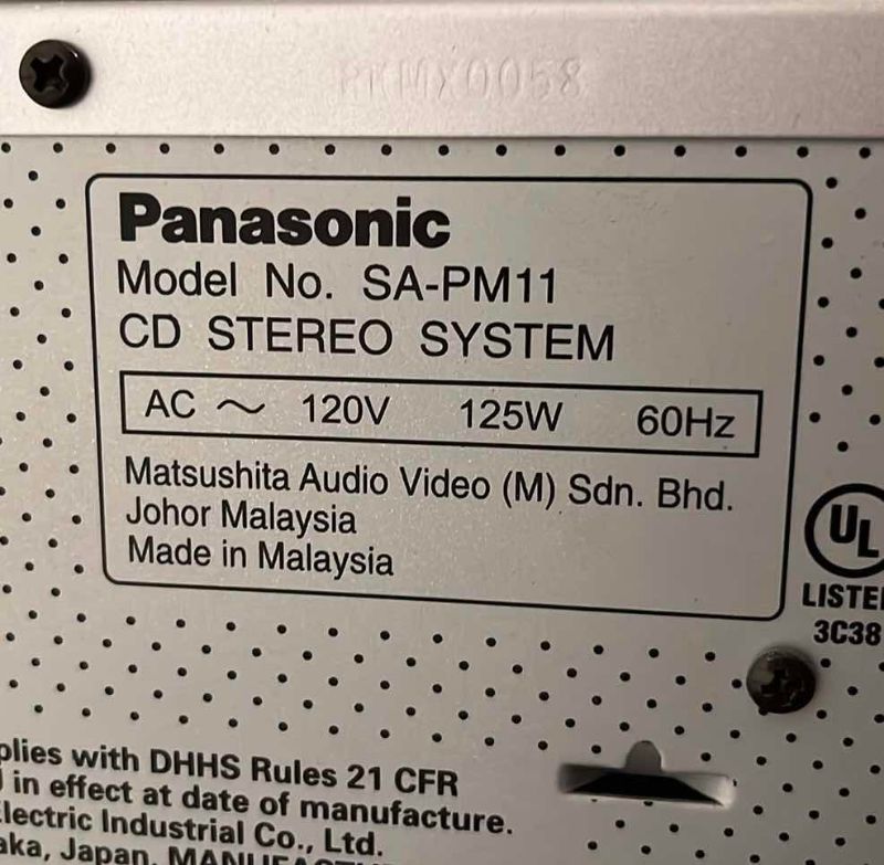 Photo 1 of PANASONIC 5-CD CHANGER STEREO SYSTEM WITH REMOTE MODEL SA-PM11
