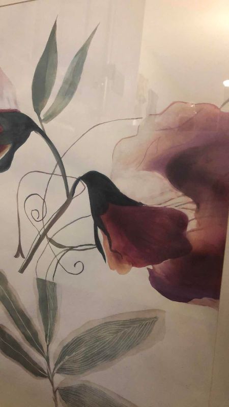 Photo 1 of GOLD FRAMED FLORAL ARTWORK 39” X 39”
