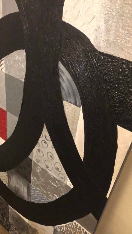Photo 1 of ABSTRACT OIL ON CANVAS ARTWORK 20” X 60”