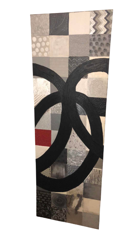 Photo 1 of ABSTRACT OIL ON CANVAS ARTWORK 20” X 60”