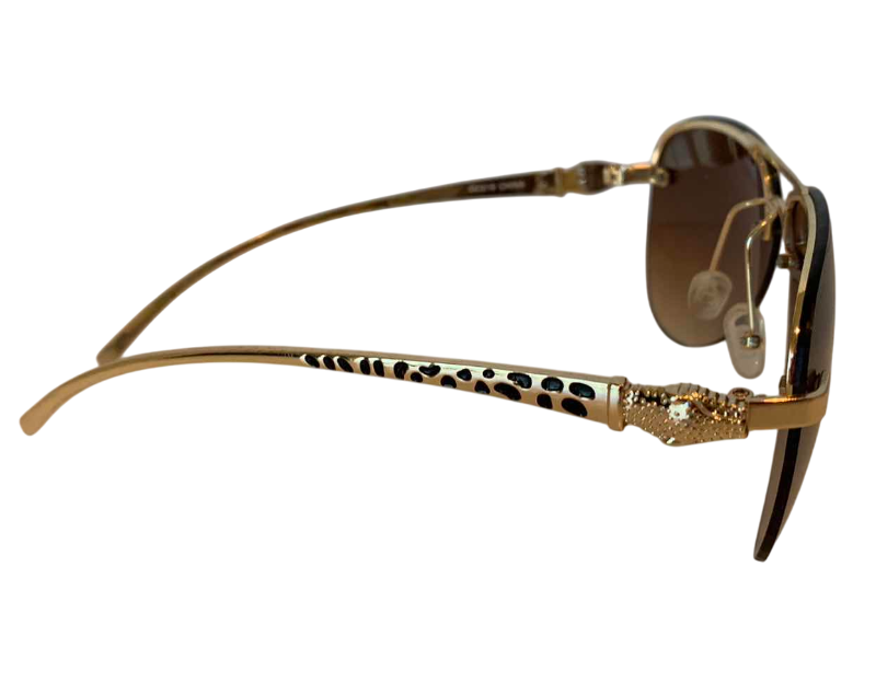 Photo 1 of GOLD AND BROWN AVIATORS WITH PANTHER DETAIL ON THE SIDE