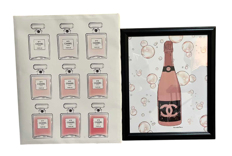 Photo 1 of 2-CHANEL INSPIRED ART PRINTS 20” X 18”